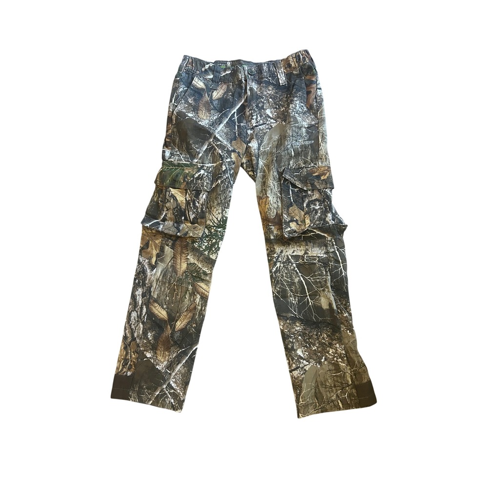 Boys/Girls Realtree Camo Cargo Pants Youth Large (10-12) Hunting Trousers